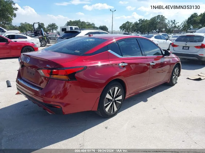 2021 Nissan Altima Sl Fwd VIN: 1N4BL4EV8MN353130 Lot: 40418176