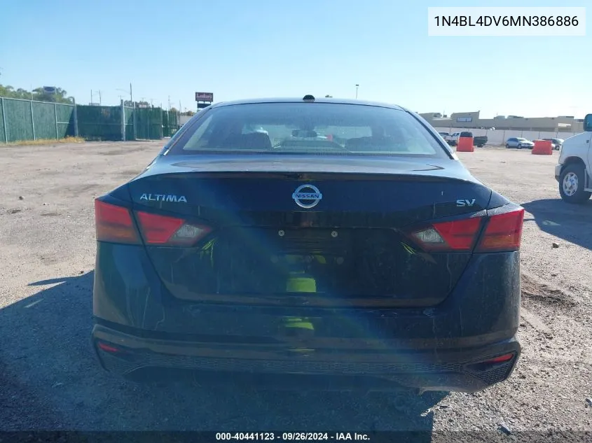 2021 Nissan Altima Sv Fwd VIN: 1N4BL4DV6MN386886 Lot: 40441123