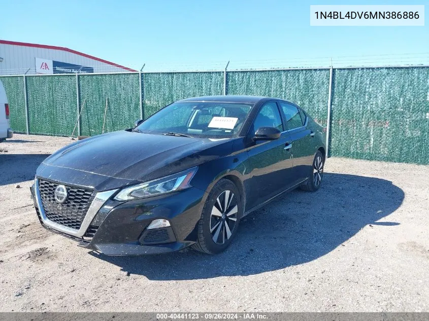 2021 Nissan Altima Sv Fwd VIN: 1N4BL4DV6MN386886 Lot: 40441123