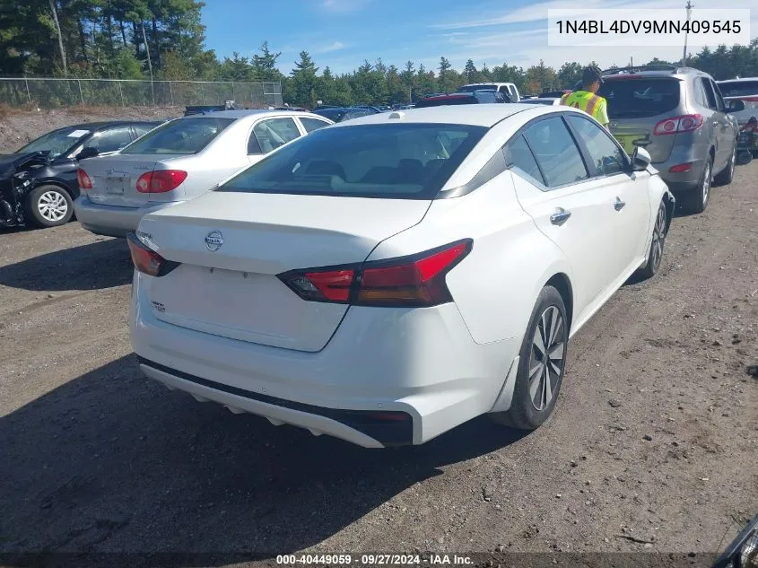 2021 Nissan Altima Sv Fwd VIN: 1N4BL4DV9MN409545 Lot: 40449059