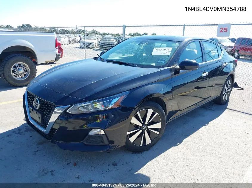 2021 Nissan Altima Sv Fwd VIN: 1N4BL4DV0MN354788 Lot: 40451924