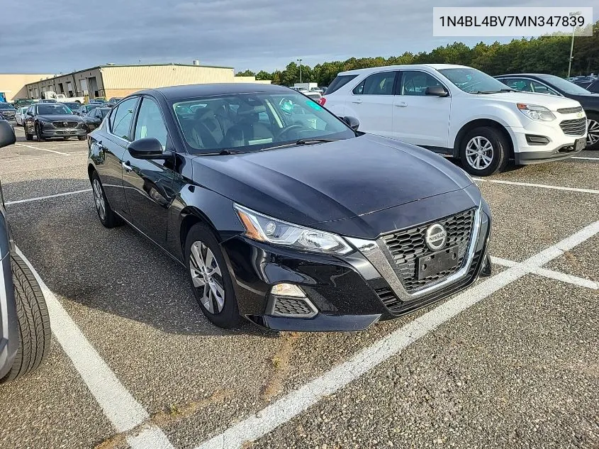 2021 Nissan Altima S Fwd VIN: 1N4BL4BV7MN347839 Lot: 40451958