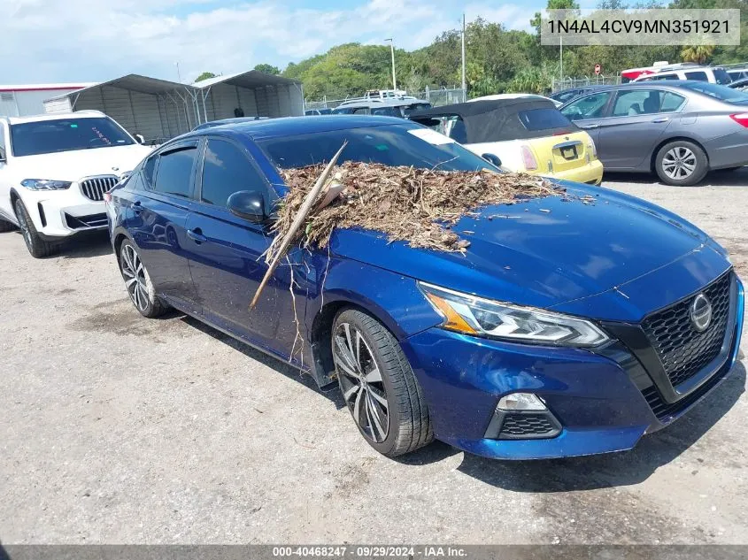 2021 Nissan Altima Sr Vc-Turbo Fwd VIN: 1N4AL4CV9MN351921 Lot: 40468247