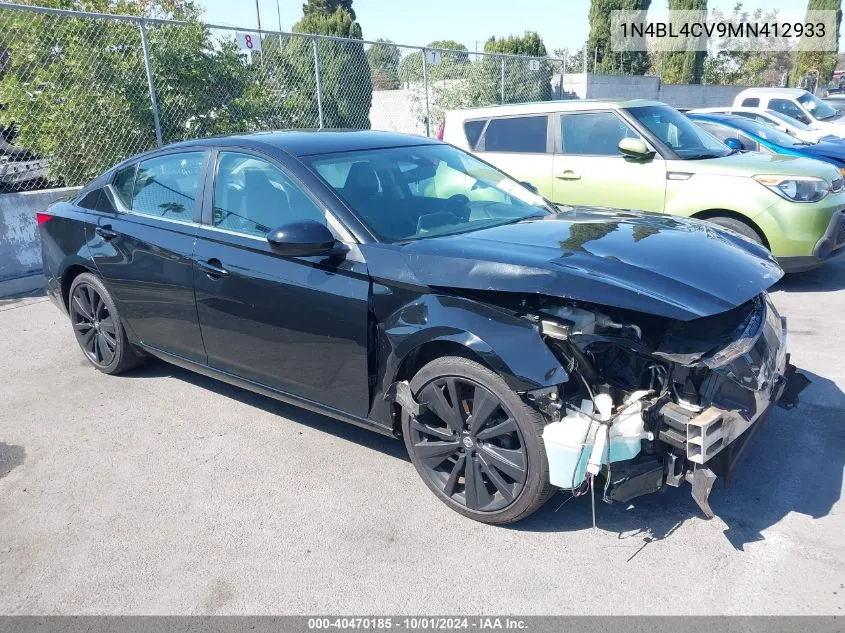 2021 Nissan Altima Sr Fwd VIN: 1N4BL4CV9MN412933 Lot: 40470185