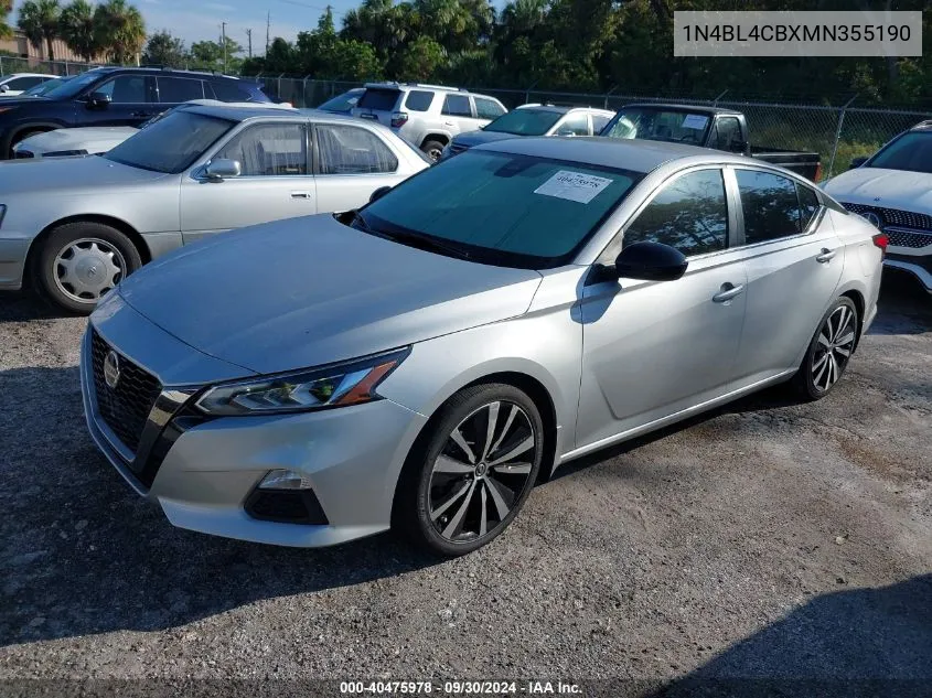 2021 Nissan Altima Sr VIN: 1N4BL4CBXMN355190 Lot: 40475978