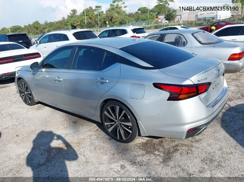 2021 Nissan Altima Sr VIN: 1N4BL4CBXMN355190 Lot: 40475978