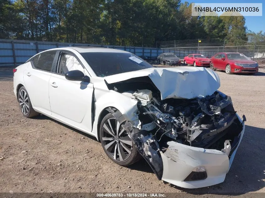 2021 Nissan Altima Sr Fwd VIN: 1N4BL4CV6MN310036 Lot: 40639783