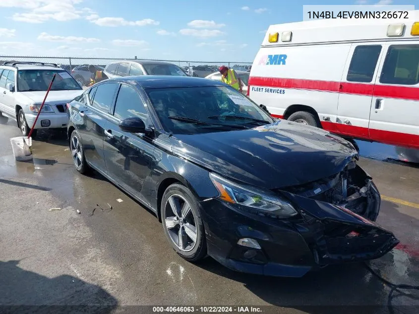 2021 Nissan Altima Sl Fwd VIN: 1N4BL4EV8MN326672 Lot: 40646063