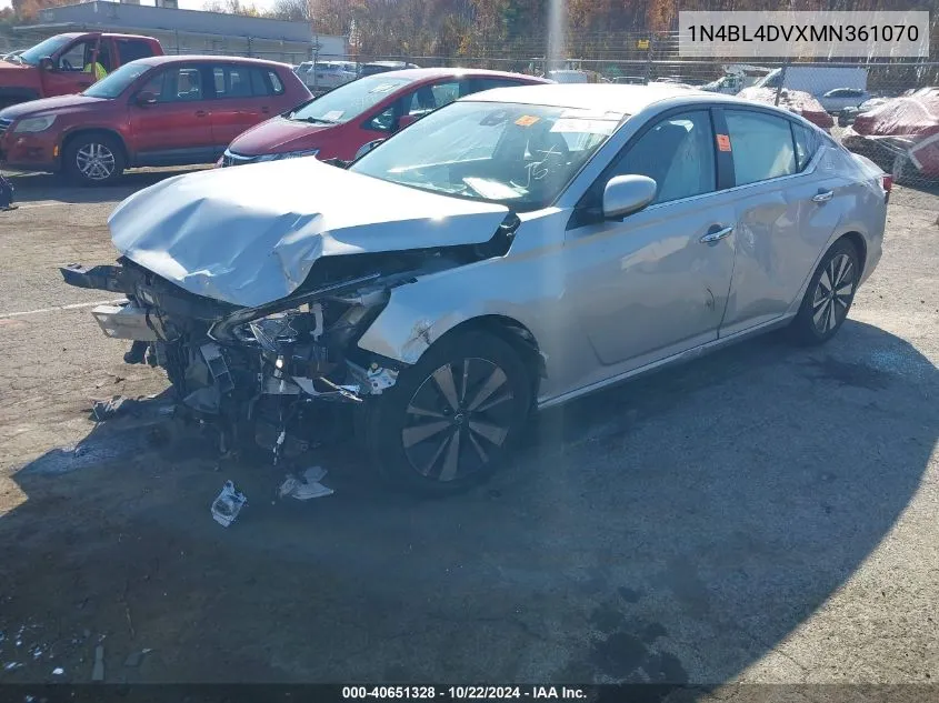 2021 Nissan Altima Sv Fwd VIN: 1N4BL4DVXMN361070 Lot: 40651328