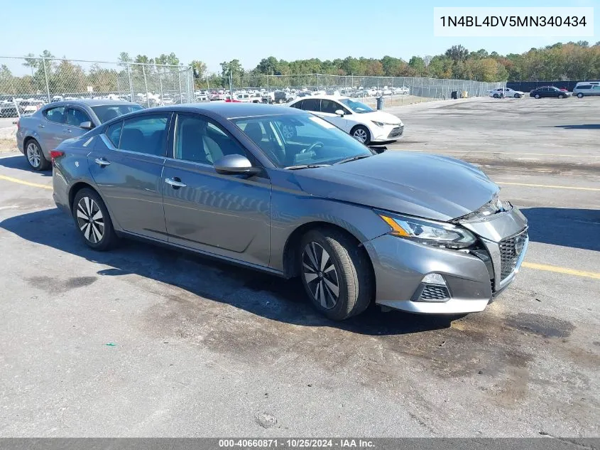 2021 Nissan Altima Sv Fwd VIN: 1N4BL4DV5MN340434 Lot: 40660871