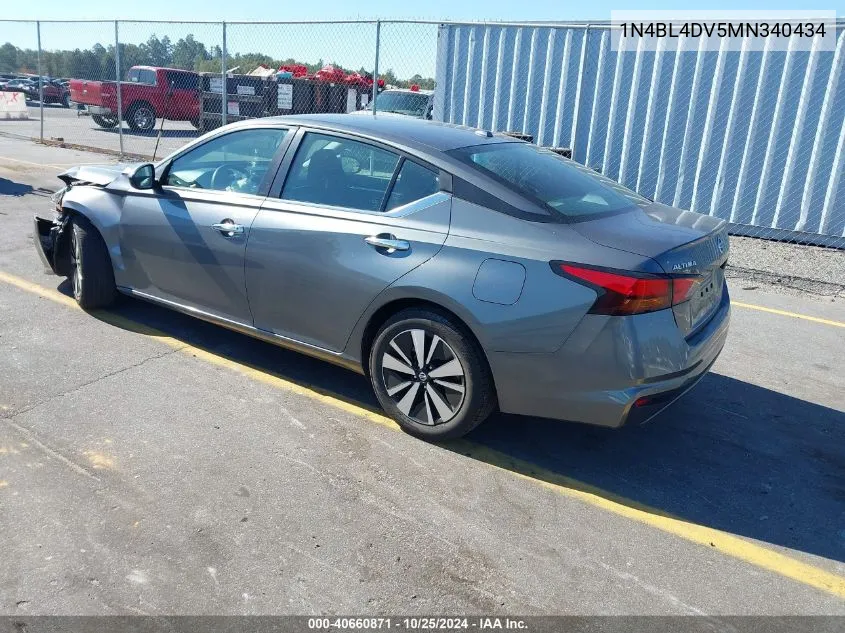 2021 Nissan Altima Sv Fwd VIN: 1N4BL4DV5MN340434 Lot: 40660871