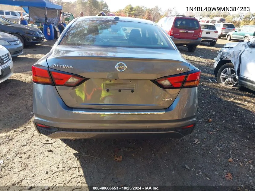 1N4BL4DW9MN384283 2021 Nissan Altima Sv Intelligent Awd