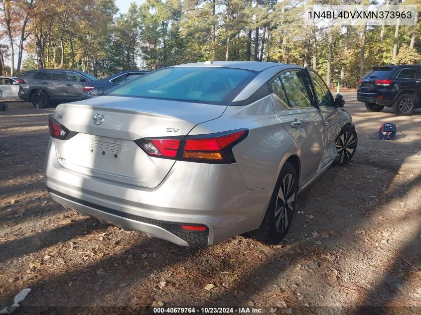 2021 Nissan Altima Sv Fwd VIN: 1N4BL4DVXMN373963 Lot: 40679764