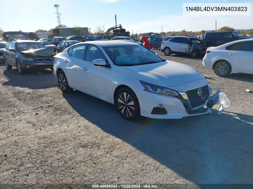 2021 Nissan Altima Sv Fwd VIN: 1N4BL4DV3MN403823 Lot: 40699243