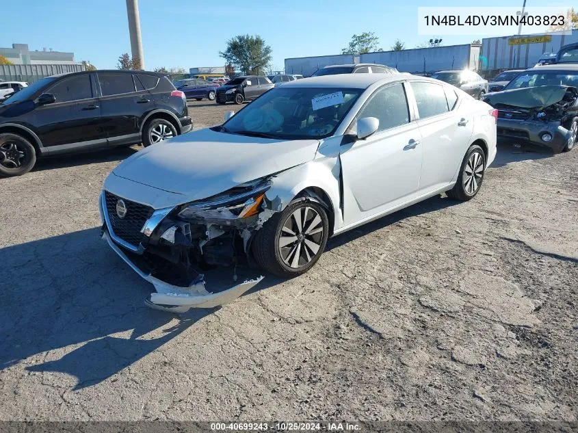 2021 Nissan Altima Sv Fwd VIN: 1N4BL4DV3MN403823 Lot: 40699243