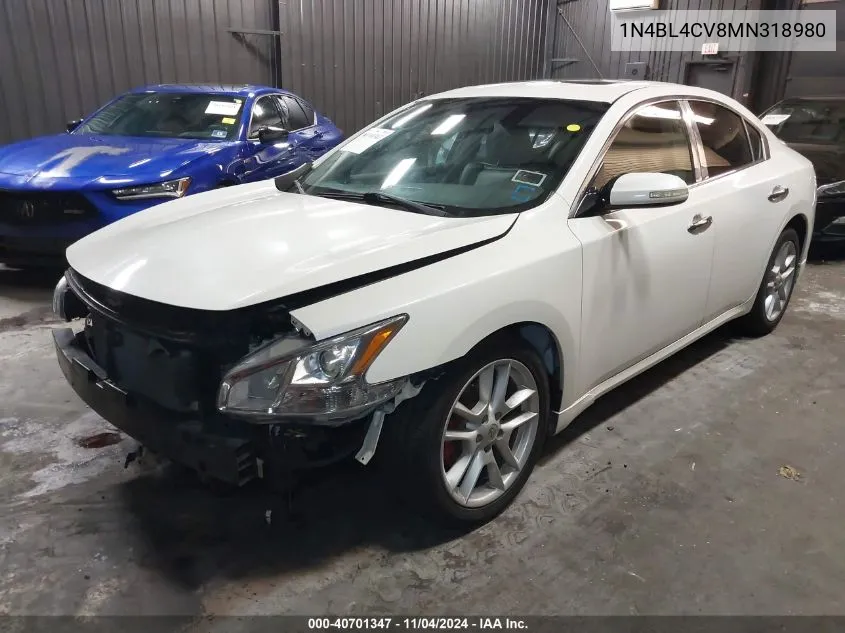 2021 Nissan Altima Sr Fwd VIN: 1N4BL4CV8MN318980 Lot: 40701347