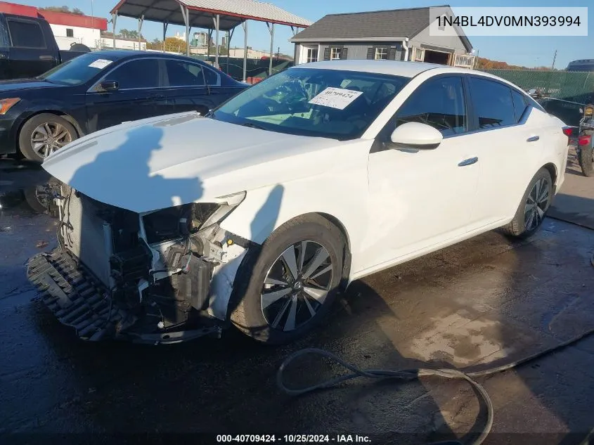 2021 Nissan Altima Sv Fwd VIN: 1N4BL4DV0MN393994 Lot: 40709424