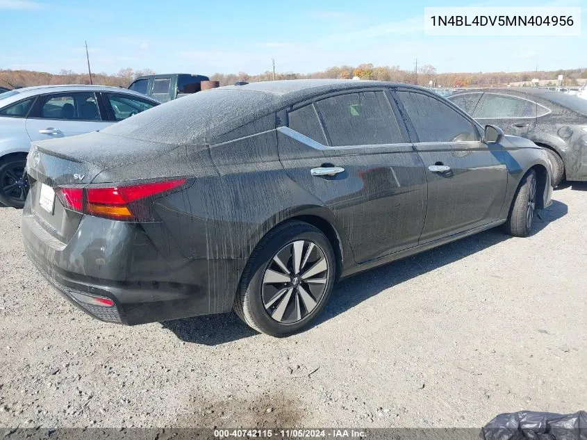 1N4BL4DV5MN404956 2021 Nissan Altima Sv Fwd