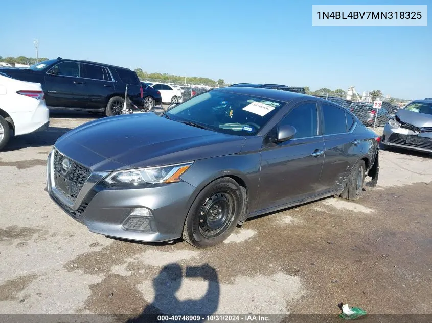 2021 Nissan Altima S Fwd VIN: 1N4BL4BV7MN318325 Lot: 40748909