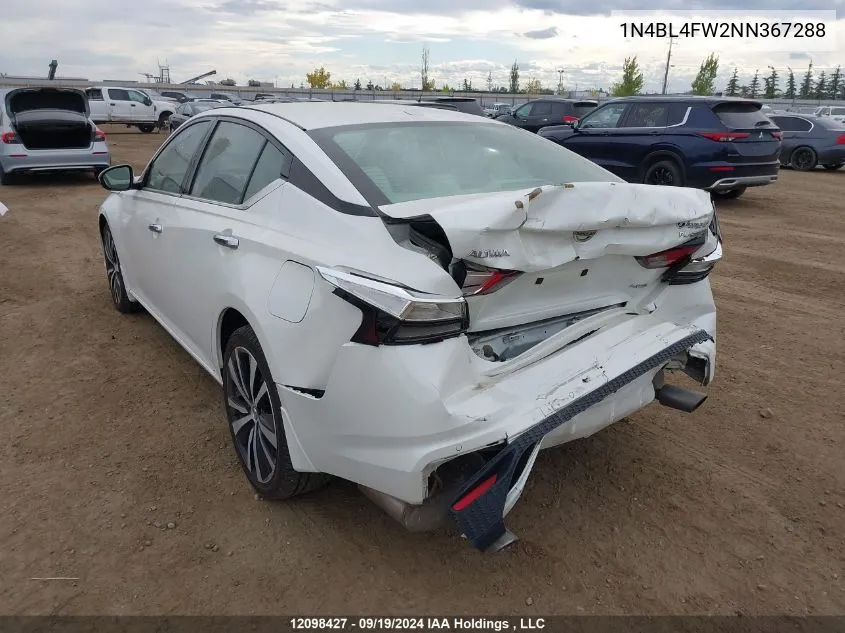 2022 Nissan Altima VIN: 1N4BL4FW2NN367288 Lot: 12098427