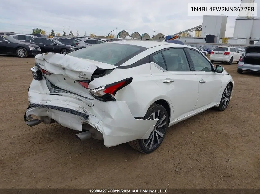 2022 Nissan Altima VIN: 1N4BL4FW2NN367288 Lot: 12098427