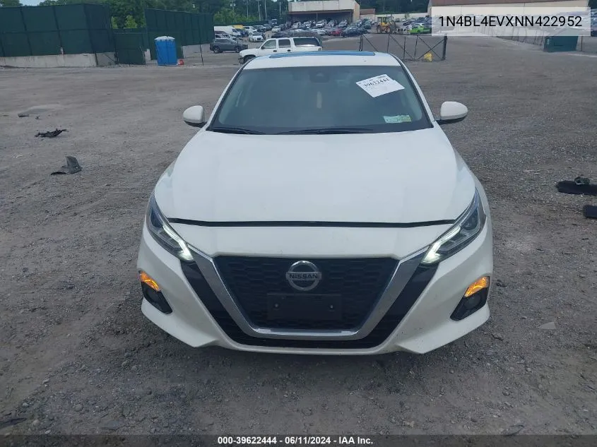 2022 Nissan Altima Sl Fwd VIN: 1N4BL4EVXNN422952 Lot: 39622444