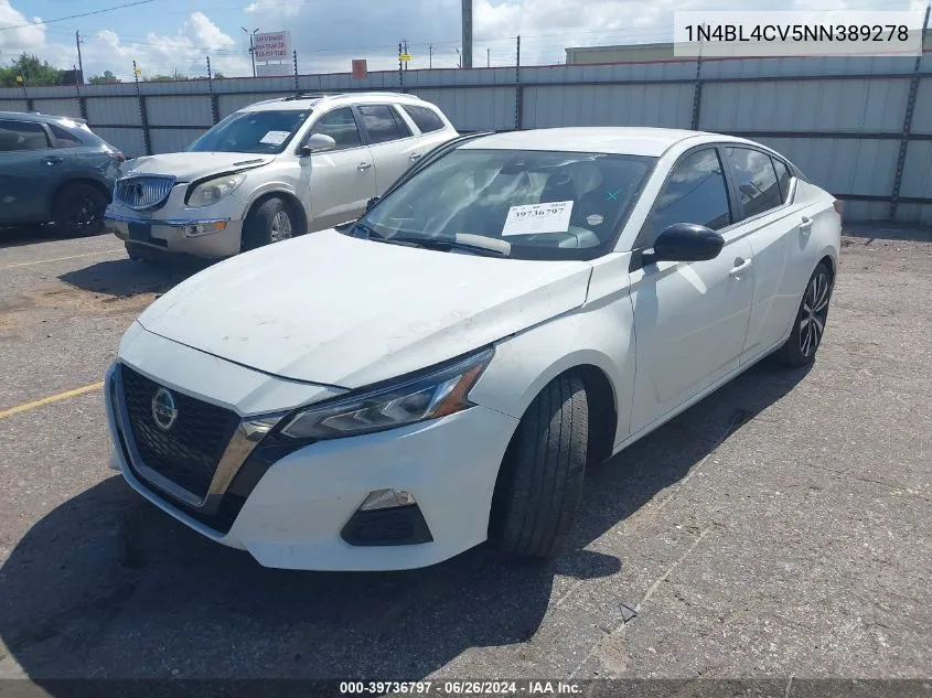 2022 Nissan Altima Sr Fwd VIN: 1N4BL4CV5NN389278 Lot: 39736797