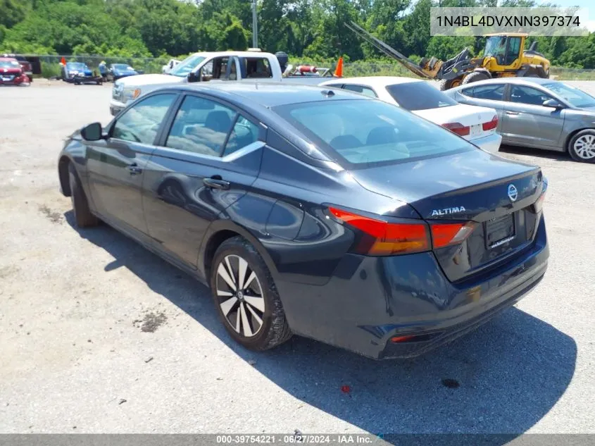 2022 Nissan Altima Sv Fwd VIN: 1N4BL4DVXNN397374 Lot: 39754221