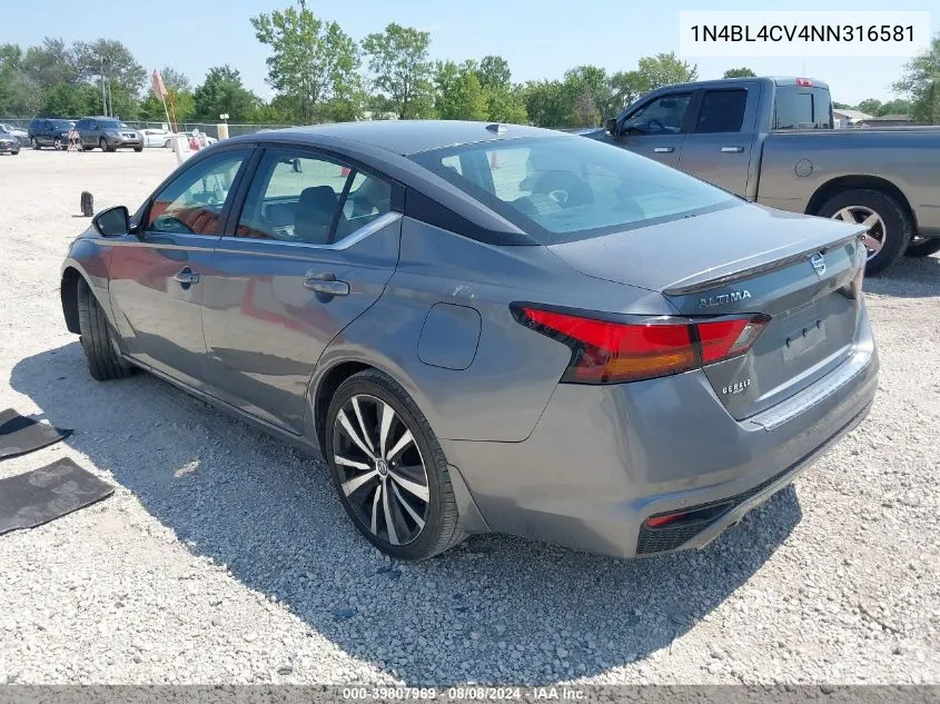 1N4BL4CV4NN316581 2022 Nissan Altima Sr Fwd