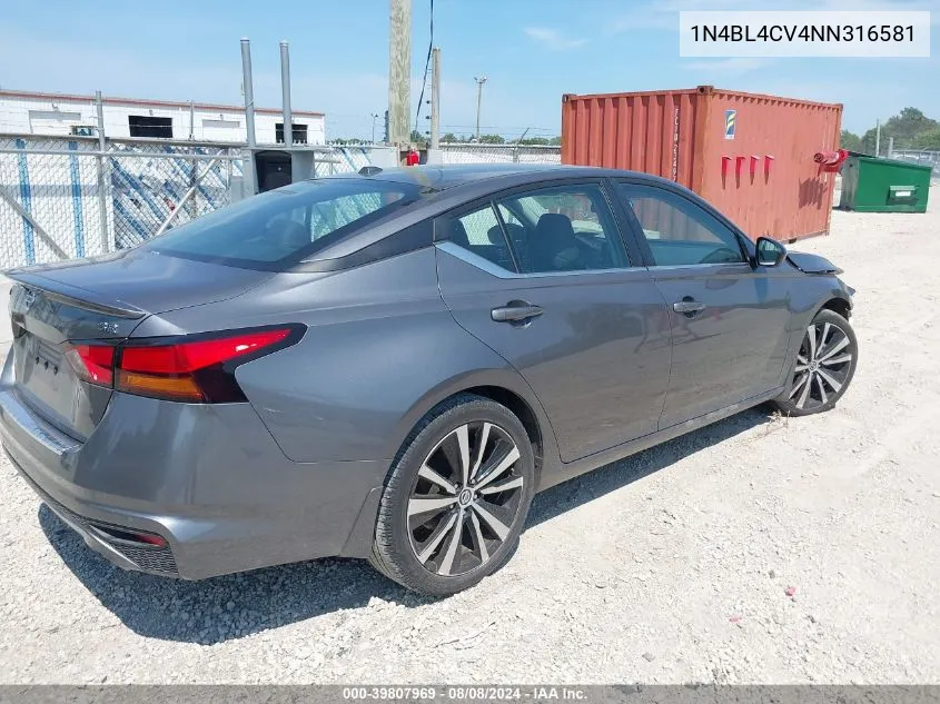 1N4BL4CV4NN316581 2022 Nissan Altima Sr Fwd