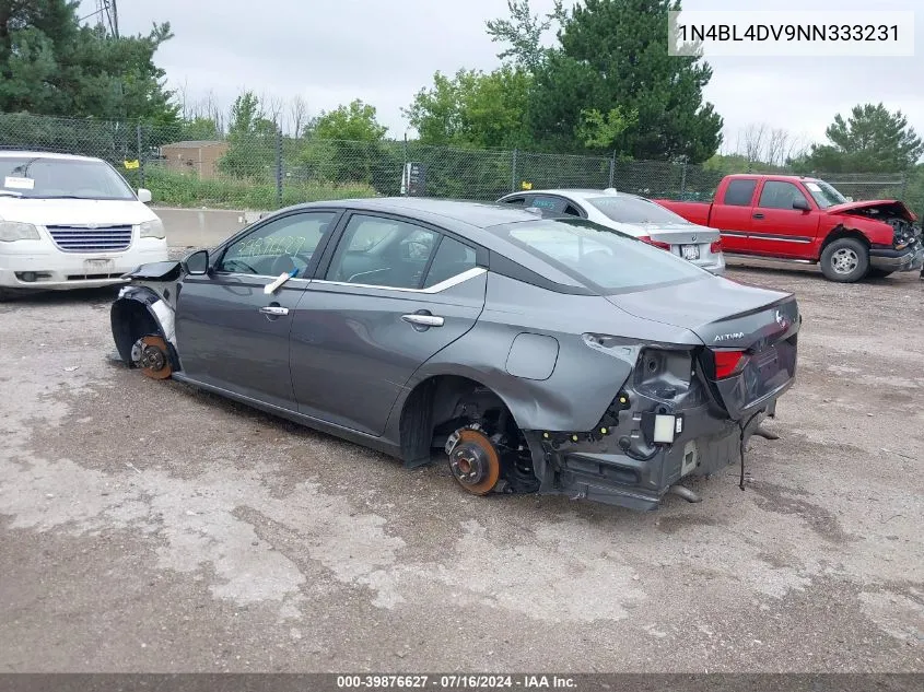 2022 Nissan Altima Sv Fwd VIN: 1N4BL4DV9NN333231 Lot: 39876627