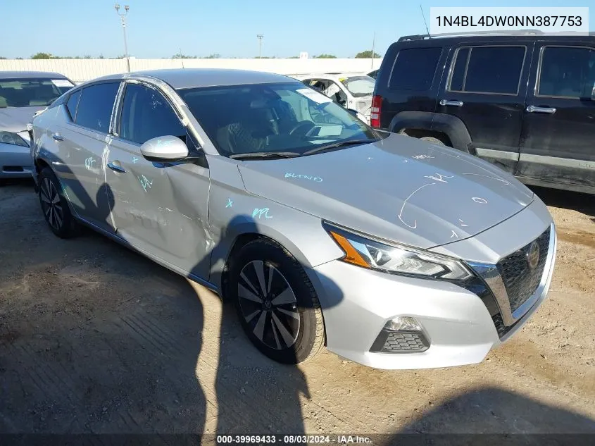 2022 Nissan Altima Sv Intelligent Awd VIN: 1N4BL4DW0NN387753 Lot: 39969433