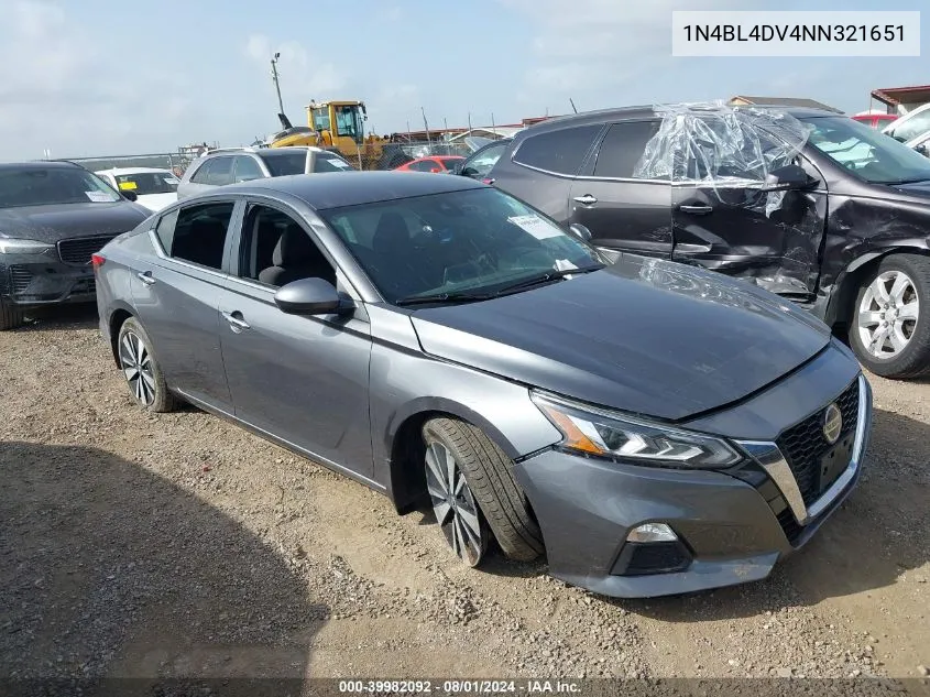 1N4BL4DV4NN321651 2022 Nissan Altima Sv Fwd