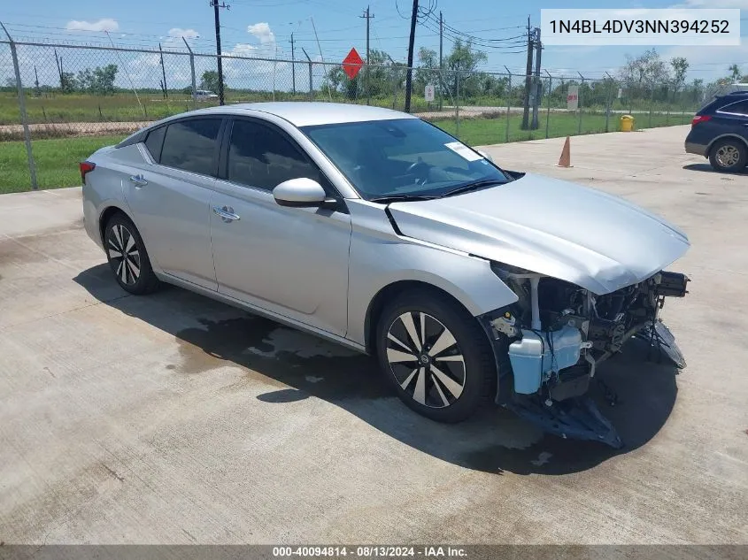 2022 Nissan Altima Sv Fwd VIN: 1N4BL4DV3NN394252 Lot: 40094814