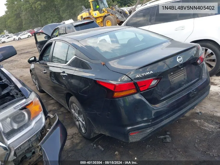 2022 Nissan Altima S Fwd VIN: 1N4BL4BV5NN405402 Lot: 40130304