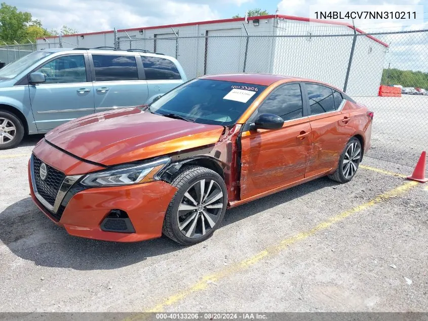 2022 Nissan Altima Sr Fwd VIN: 1N4BL4CV7NN310211 Lot: 40133206