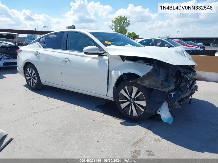 2022 Nissan Altima Sv Fwd VIN: 1N4BL4DV0NN332548 Lot: 40239469