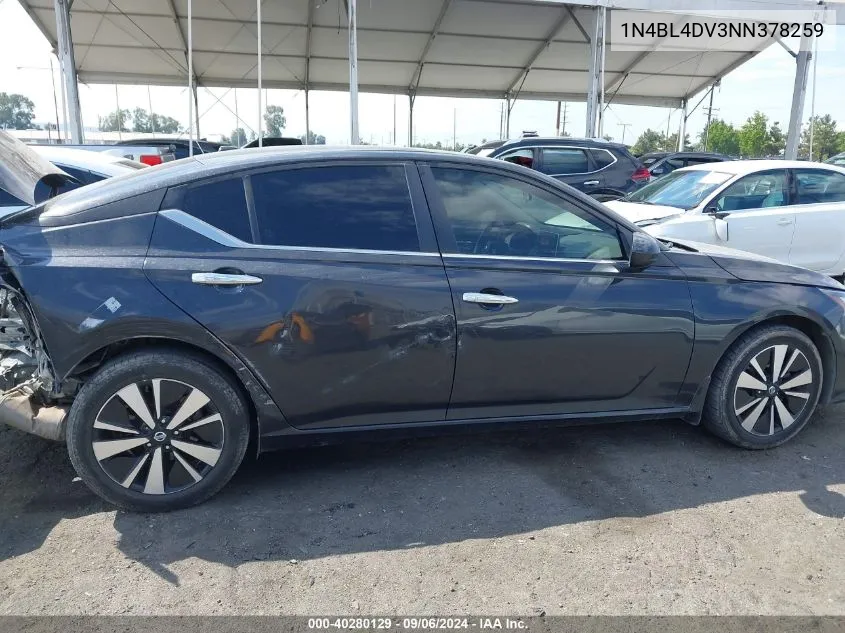 2022 Nissan Altima Sv Fwd VIN: 1N4BL4DV3NN378259 Lot: 40280129