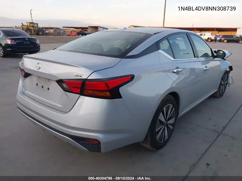 2022 Nissan Altima Sv VIN: 1N4BL4DV8NN308739 Lot: 40304798