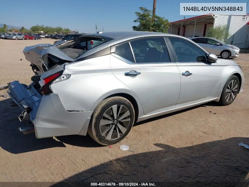 2022 Nissan Altima Sv Fwd VIN: 1N4BL4DV5NN348843 Lot: 40314676