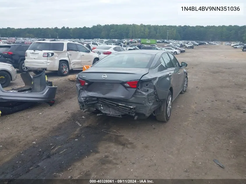 2022 Nissan Altima S Fwd VIN: 1N4BL4BV9NN351036 Lot: 40328061