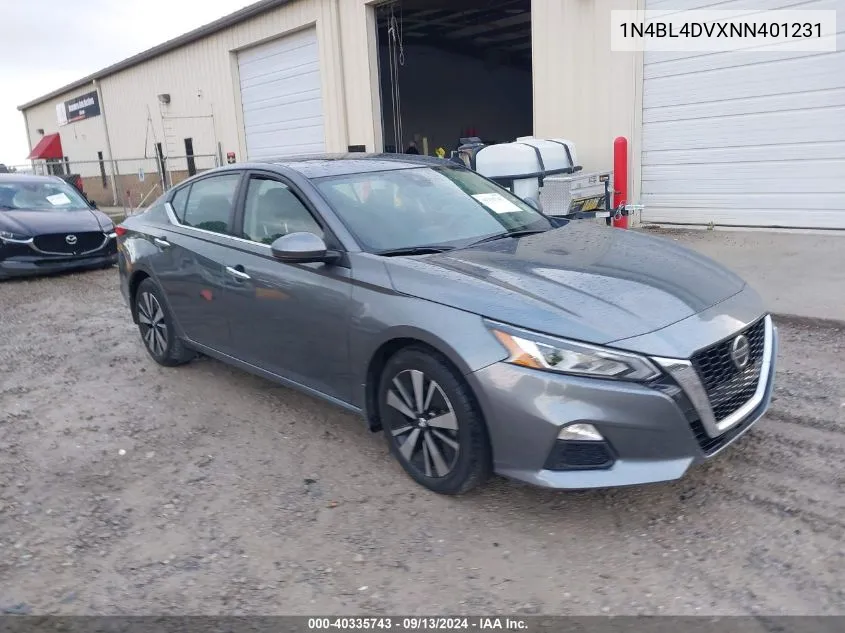 2022 Nissan Altima Sv VIN: 1N4BL4DVXNN401231 Lot: 40335743