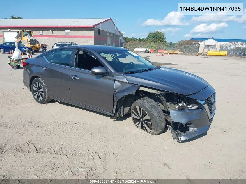 2022 Nissan Altima Sv Intelligent Awd VIN: 1N4BL4DW1NN417035 Lot: 40337147