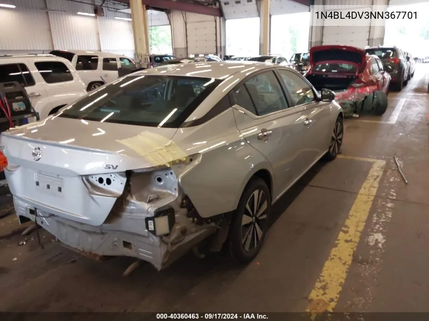 1N4BL4DV3NN367701 2022 Nissan Altima Sv Fwd