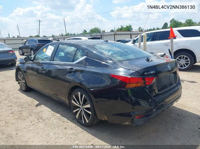 2022 Nissan Altima Sr Fwd VIN: 1N4BL4CV2NN386130 Lot: 40370409