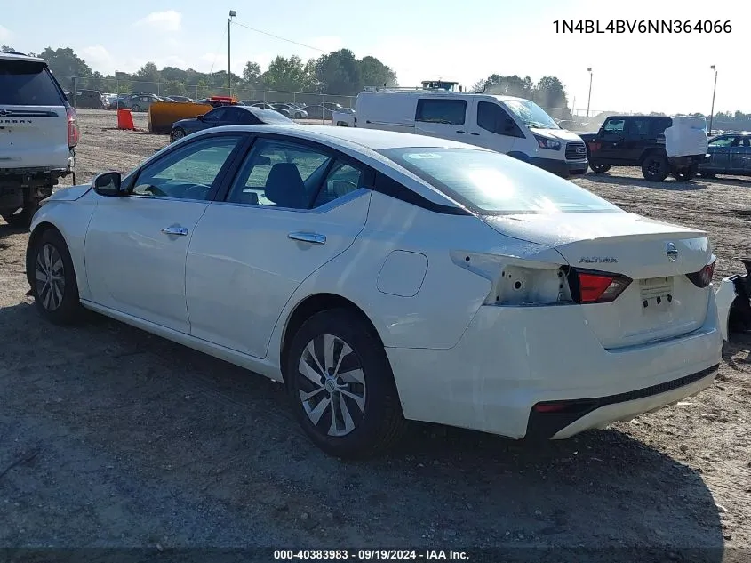 2022 Nissan Altima S Fwd VIN: 1N4BL4BV6NN364066 Lot: 40383983