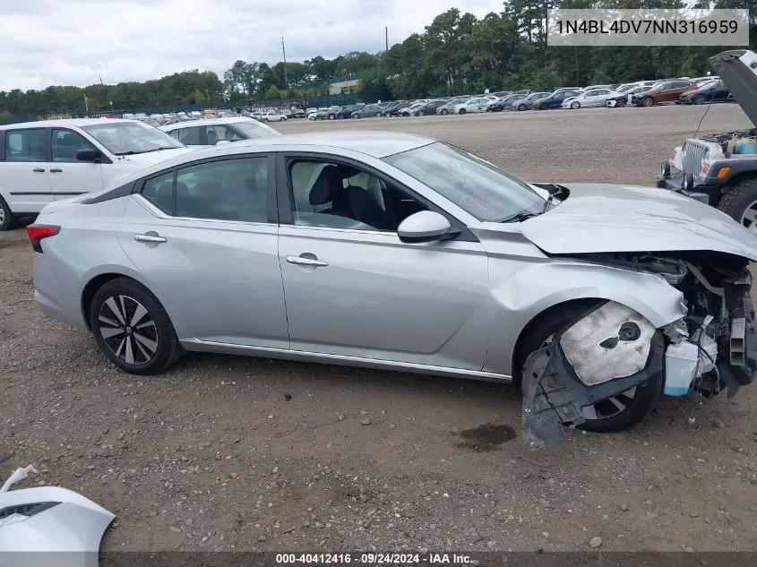 1N4BL4DV7NN316959 2022 Nissan Altima Sv Fwd