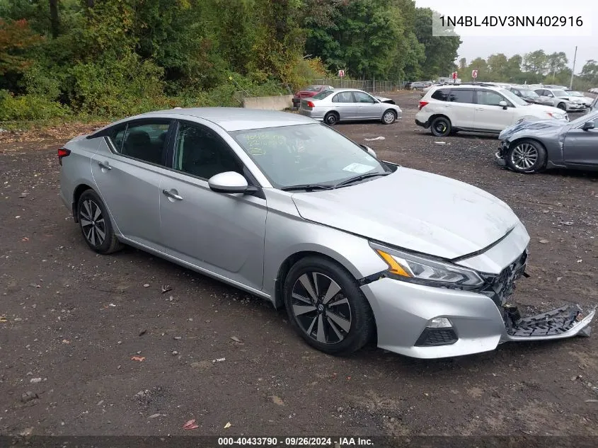 2022 Nissan Altima Sv Fwd VIN: 1N4BL4DV3NN402916 Lot: 40433790