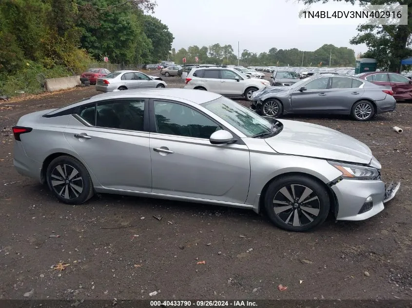 2022 Nissan Altima Sv Fwd VIN: 1N4BL4DV3NN402916 Lot: 40433790