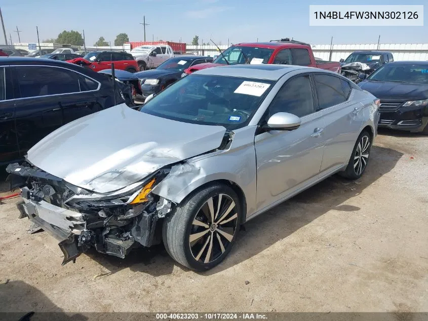 2022 Nissan Altima Platinum Intelligent Awd VIN: 1N4BL4FW3NN302126 Lot: 40623203